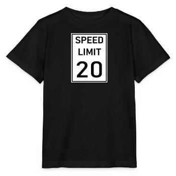 Spped limit - T-shirt bio MINI CREATOR Stanley/Stella Enfant - noir - Devant - Mikhail (115cm)