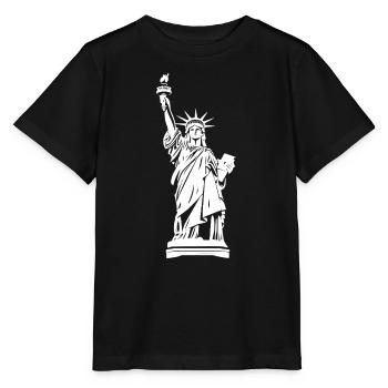 Statue of Liberty  - Stanley/Stella Kinder T-Shirt MINI CREATOR  - Schwarz - Vorne - Mikhail (115cm)