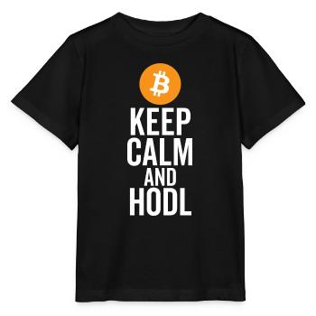 Keep Calm And Hodl - Stanley/Stella MINI CREATOR Kids’ T-Shirt - black - Front - Mikhail (115cm)