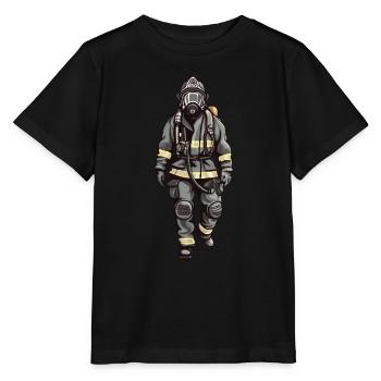 Firefighter Fire Fighter Fire Fighter Courage - Stanley/Stella MINI CREATOR Kids’ T-Shirt - black - Front - Mikhail (115cm)