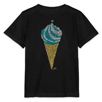 Laby Italienisches Eis - Stanley/Stella Kinder T-Shirt MINI CREATOR  - Schwarz - Vorne - Mikhail (115cm)