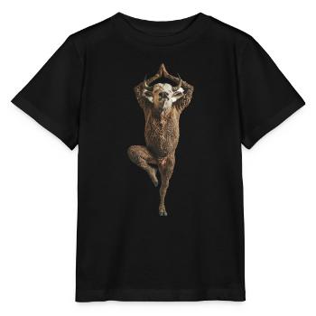 Büffel - Stanley/Stella Kinder T-Shirt MINI CREATOR  - Schwarz - Vorne - Mikhail (115cm)