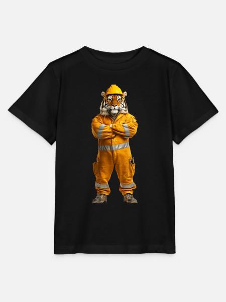 Tiger - Stanley/Stella Kinder T-Shirt MINI CREATOR - Schwarz