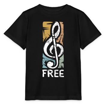 clef Free – musique dans le style vintage - T-shirt bio MINI CREATOR Stanley/Stella Enfant - noir - Devant - Mikhail (115cm)