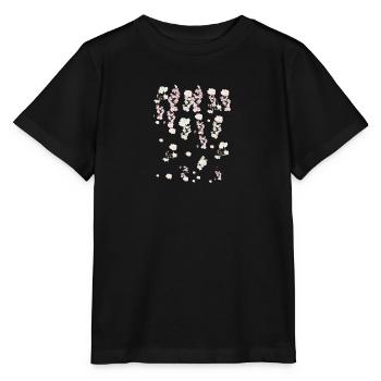 Printemps,vrilles,fleurs,fleurs,fleurs de cerisier - T-shirt bio MINI CREATOR Stanley/Stella Enfant - noir - Devant - Mikhail (115cm)