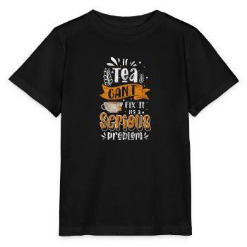 Tea Lover Recreation Teapot - Stanley/Stella MINI CREATOR Kids’ T-Shirt - black - Front - Mikhail (115cm)