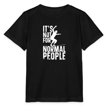 Slackliner Enthusiast Balançoire de slackline - T-shirt bio MINI CREATOR Stanley/Stella Enfant - noir - Devant - Mikhail (115cm)