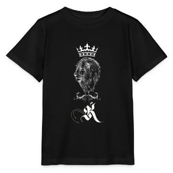 King lion - T-shirt bio MINI CREATOR Stanley/Stella Enfant - noir - Devant - Mikhail (115cm)