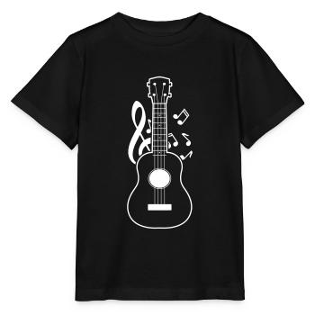 Ukulele - Stanley/Stella Kinder T-Shirt MINI CREATOR  - Schwarz - Vorne - Mikhail (115cm)