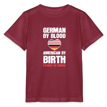 Américain Allemand - T-shirt bio MINI CREATOR Stanley/Stella Enfant - bordeaux - Devant - Kain (125cm)