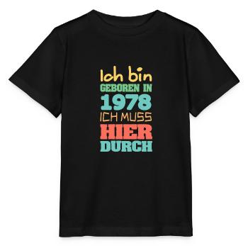 geboren 1978 - Stanley/Stella Kinder T-Shirt MINI CREATOR  - Schwarz - Vorne - Mikhail (115cm)