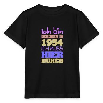 geboren 1954 - Stanley/Stella Kinder T-Shirt MINI CREATOR  - Schwarz - Vorne - Mikhail (115cm)