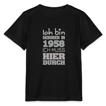 geboren 1958 - Stanley/Stella Kinder T-Shirt MINI CREATOR  - Schwarz - Vorne - Mikhail (115cm)