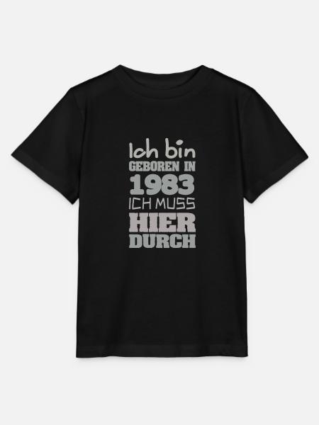 geboren 1983 - Stanley/Stella Kinder T-Shirt MINI CREATOR - Schwarz