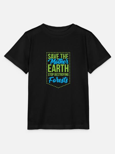 Rettet das Mutter-Erde-Geschenk zum Klimawandel - Stanley/Stella Kinder T-Shirt MINI CREATOR - Schwarz