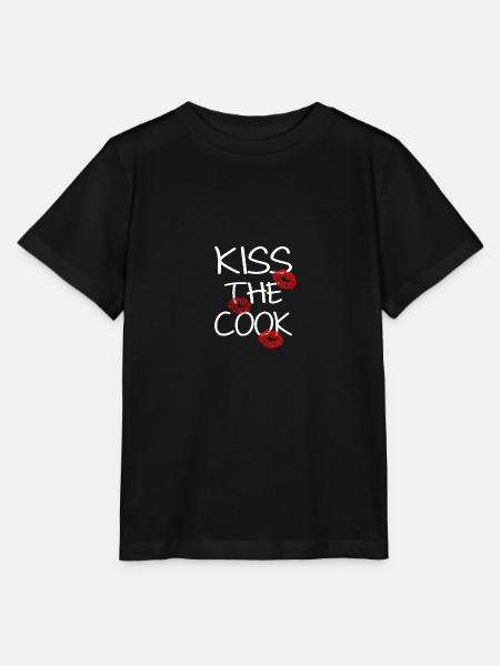 KISS THE COOK - T-shirt MINI CREATOR barn från Stanley/Stella - svart