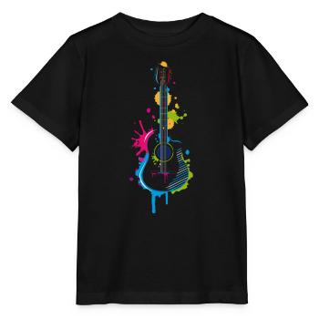 guitare Graffiti - T-shirt bio MINI CREATOR Stanley/Stella Enfant - noir - Devant - Mikhail (115cm)