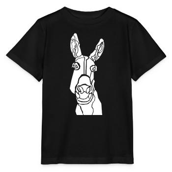 Donkey Schwarz-Weiß Online-Grafik - Stanley/Stella Kinder T-Shirt MINI CREATOR  - Schwarz - Vorne - Mikhail (115cm)