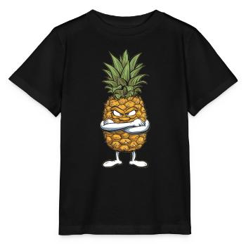 Ananas - Stanley/Stella Kinder T-Shirt MINI CREATOR  - Schwarz - Vorne - Mikhail (115cm)
