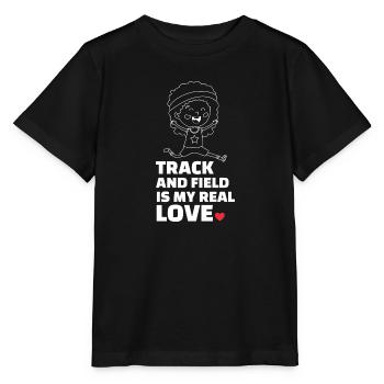 J’adore l’athlétisme - T-shirt bio MINI CREATOR Stanley/Stella Enfant - noir - Devant - Mikhail (115cm)