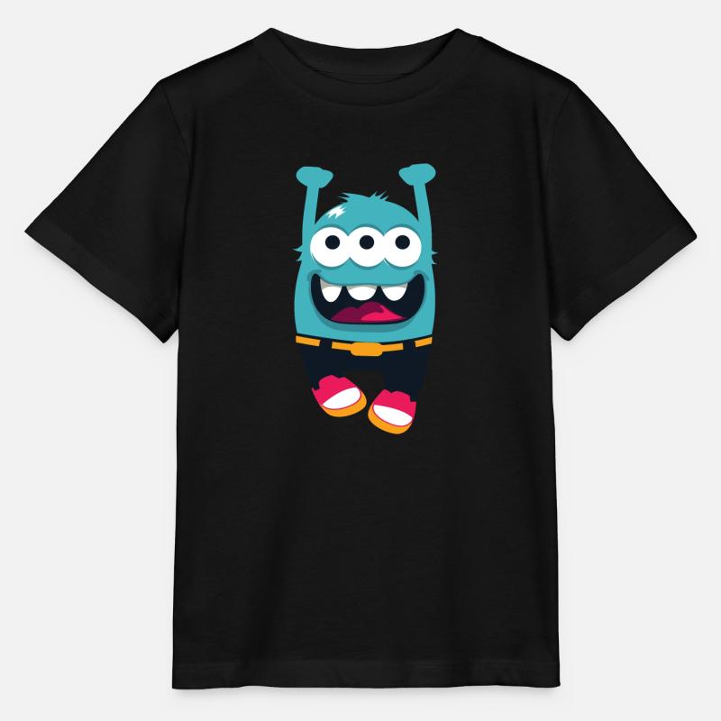 Monster Wirbelwind - Stanley/Stella Kinder T-Shirt MINI CREATOR  - Schwarz