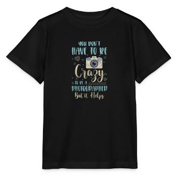 Kamera Fotografie Objektiv Fotoshooting - Stanley/Stella Kinder T-Shirt MINI CREATOR  - Schwarz - Vorne - Mikhail (115cm)