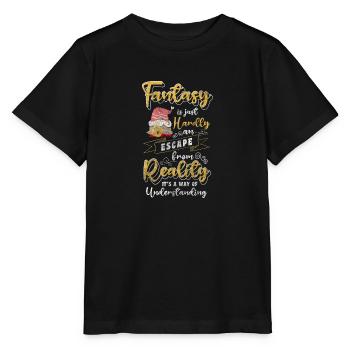 Gnom Figur Kobold - Stanley/Stella Kinder T-Shirt MINI CREATOR  - Schwarz - Vorne - Mikhail (115cm)