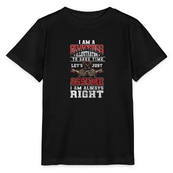 Illustrator Beruf Zeichnungen - Stanley/Stella Kinder T-Shirt MINI CREATOR  - Schwarz - Vorne - Mikhail (115cm)