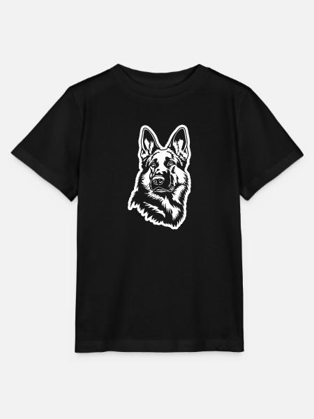 Schäferhund Hund Hundekopf - Stanley/Stella Kinder T-Shirt MINI CREATOR  - Schwarz
