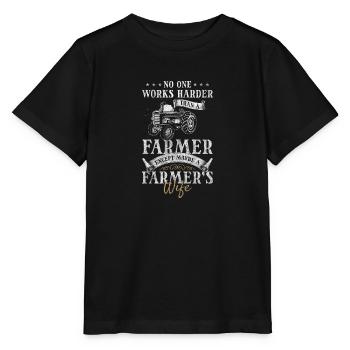 Landwirtschaft Held Hof Demonstrieren - Stanley/Stella Kinder T-Shirt MINI CREATOR  - Schwarz - Vorne - Mikhail (115cm)