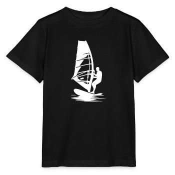 Planche à voile Voile, Voile, Eau, Vent et voiles - T-shirt bio MINI CREATOR Stanley/Stella Enfant - noir - Devant - Mikhail (115cm)