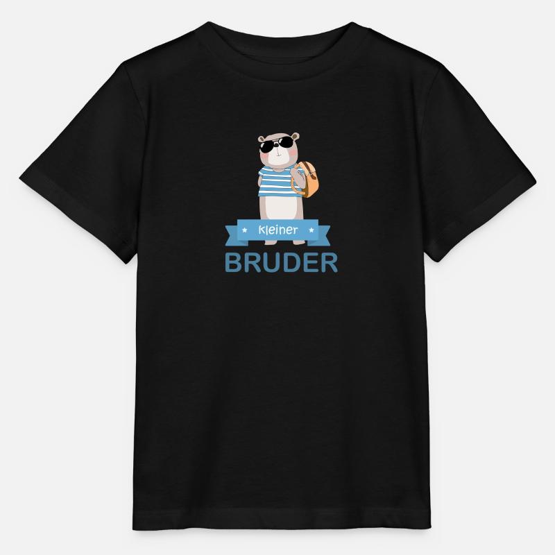 kleiner Bruder Bär - Stanley/Stella Kinder T-Shirt MINI CREATOR  - Schwarz