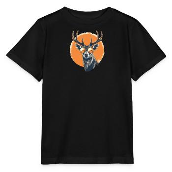 Lunettes de soleil Cerf Cerf Rouge - T-shirt bio MINI CREATOR Stanley/Stella Enfant - noir - Devant - Mikhail (115cm)