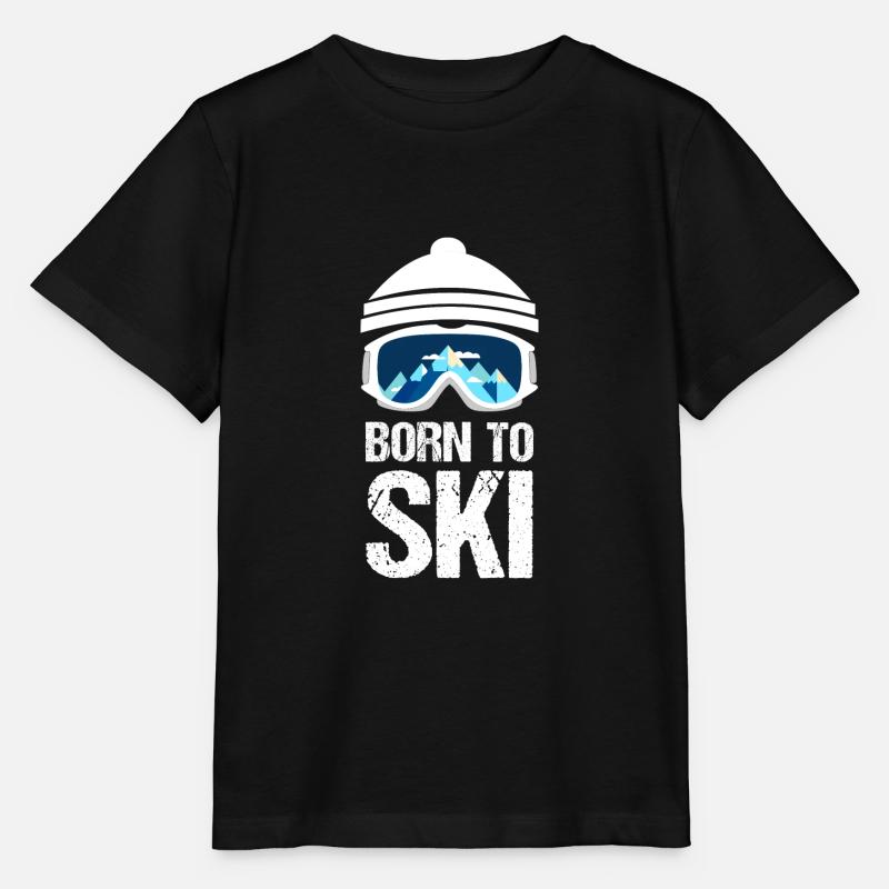 BORN TO SKI Winter Wintersport Geschenkidee - Stanley/Stella Kinder T-Shirt MINI CREATOR  - Schwarz