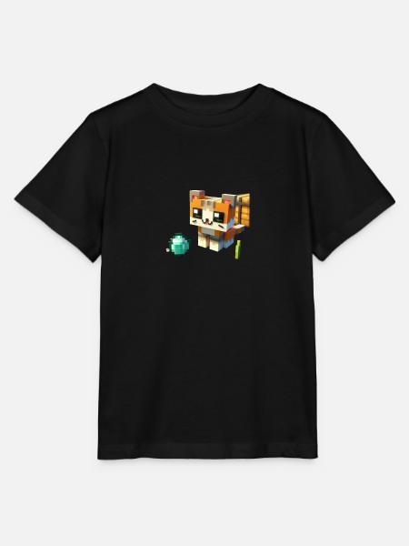Pixel-Katze - Stanley/Stella Kinder T-Shirt MINI CREATOR - Schwarz