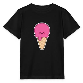 Raspberry ice cream - Stanley/Stella MINI CREATOR Kids’ T-Shirt - black - Front - Mikhail (115cm)