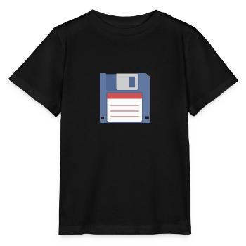 Disquette 3 5 pouces avant de la disquette - T-shirt bio MINI CREATOR Stanley/Stella Enfant - noir - Devant - Mikhail (115cm)