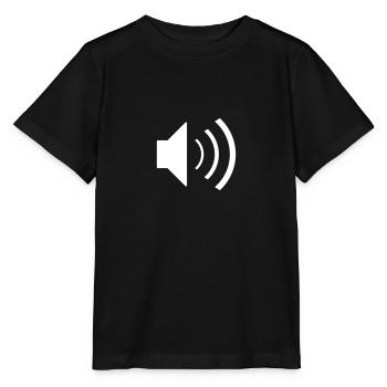 Icône d'ordinateur PC haut-parleur - T-shirt bio MINI CREATOR Stanley/Stella Enfant - noir - Devant - Mikhail (115cm)