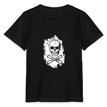 Pirates crâne de mort corsaire pirates osseux - T-shirt bio MINI CREATOR Stanley/Stella Enfant - noir - Devant - Mikhail (115cm)