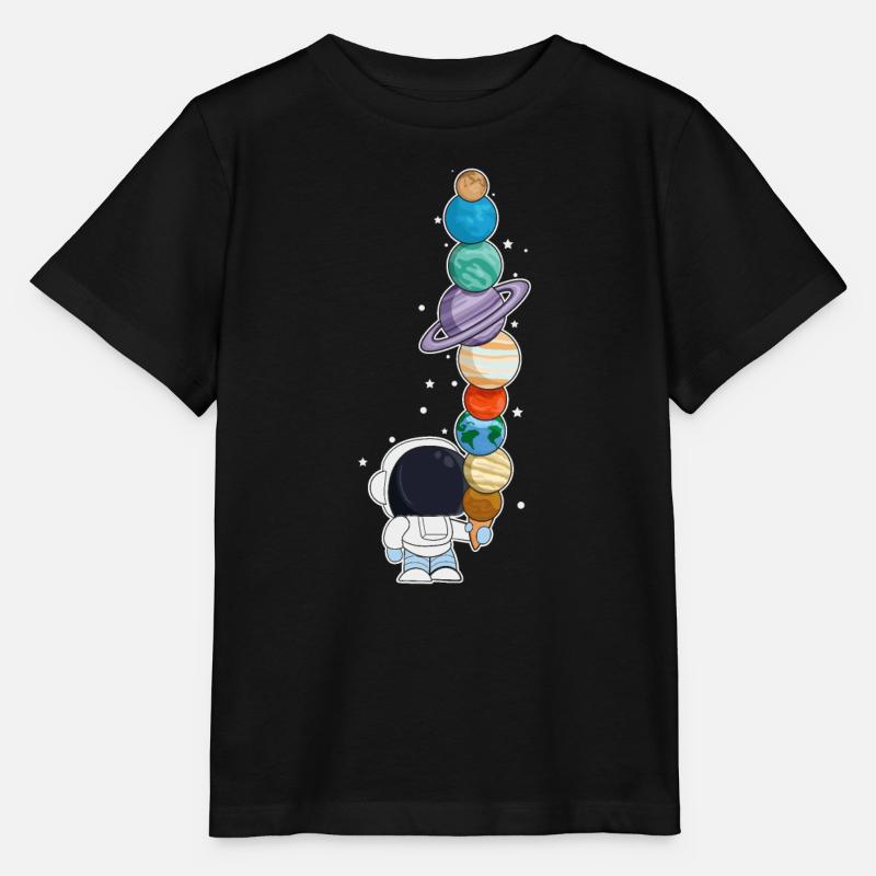 Astronaut mit Eis - Stanley/Stella Kinder T-Shirt MINI CREATOR  - Schwarz