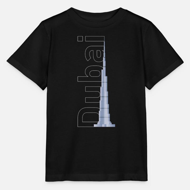 Silhouette de Dubaï – Burj Khalifa - T-shirt bio MINI CREATOR Stanley/Stella Enfant - noir
