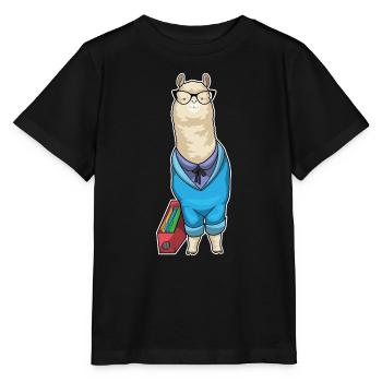 Alpaka Sekretärin Ordner Büro - Stanley/Stella Kinder T-Shirt MINI CREATOR  - Schwarz - Vorne - Mikhail (115cm)