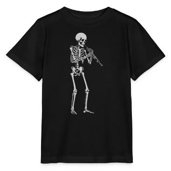Skeleton spielt Oboe - Stanley/Stella Kinder T-Shirt MINI CREATOR  - Schwarz - Vorne - Mikhail (115cm)