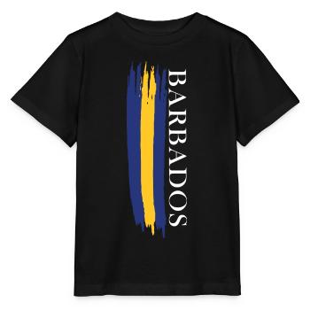 Barbados skizzierte Landesfarben - Stanley/Stella Kinder T-Shirt MINI CREATOR  - Schwarz - Vorne - Mikhail (115cm)
