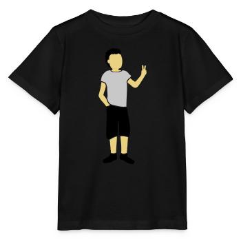 Silhouette jeunesse Signe de paix - T-shirt bio MINI CREATOR Stanley/Stella Enfant - noir - Devant - Mikhail (115cm)
