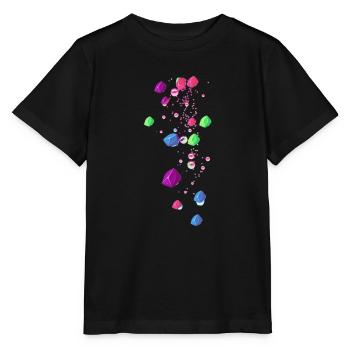 Edelsteine, bunt,Perlen,Sterne, Steine - Stanley/Stella Kinder T-Shirt MINI CREATOR  - Schwarz - Vorne - Mikhail (115cm)