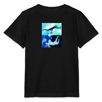 volley-ball, volley-ball, beachball,graffiti - T-shirt bio MINI CREATOR Stanley/Stella Enfant - noir - Devant - Mikhail (115cm)