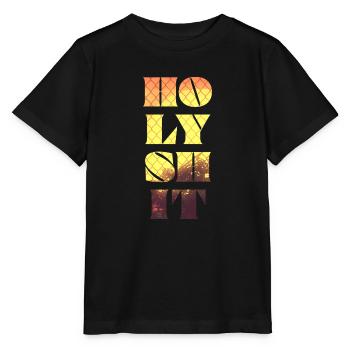 Heilige Scheiße Spruch Sonnenuntergang Landschaft - Stanley/Stella Kinder T-Shirt MINI CREATOR  - Schwarz - Vorne - Mikhail (115cm)