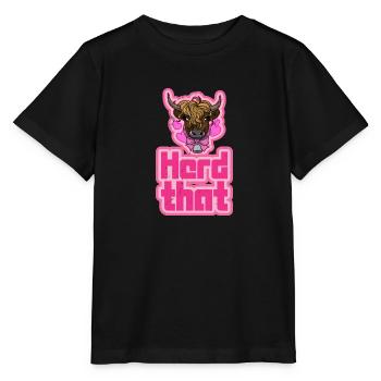 Schottland Kalb Rind Bauer Tier Kuh Färse - Stanley/Stella Kinder T-Shirt MINI CREATOR  - Schwarz - Vorne - Mikhail (115cm)