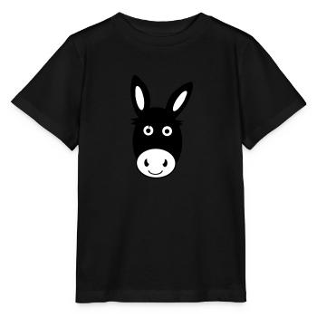 Âne - T-shirt bio MINI CREATOR Stanley/Stella Enfant - noir - Devant - Mikhail (115cm)
